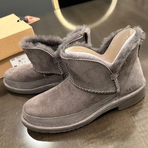 Ugg Bootie- Melrose- Charcoal. New in Box with original tags, never worn